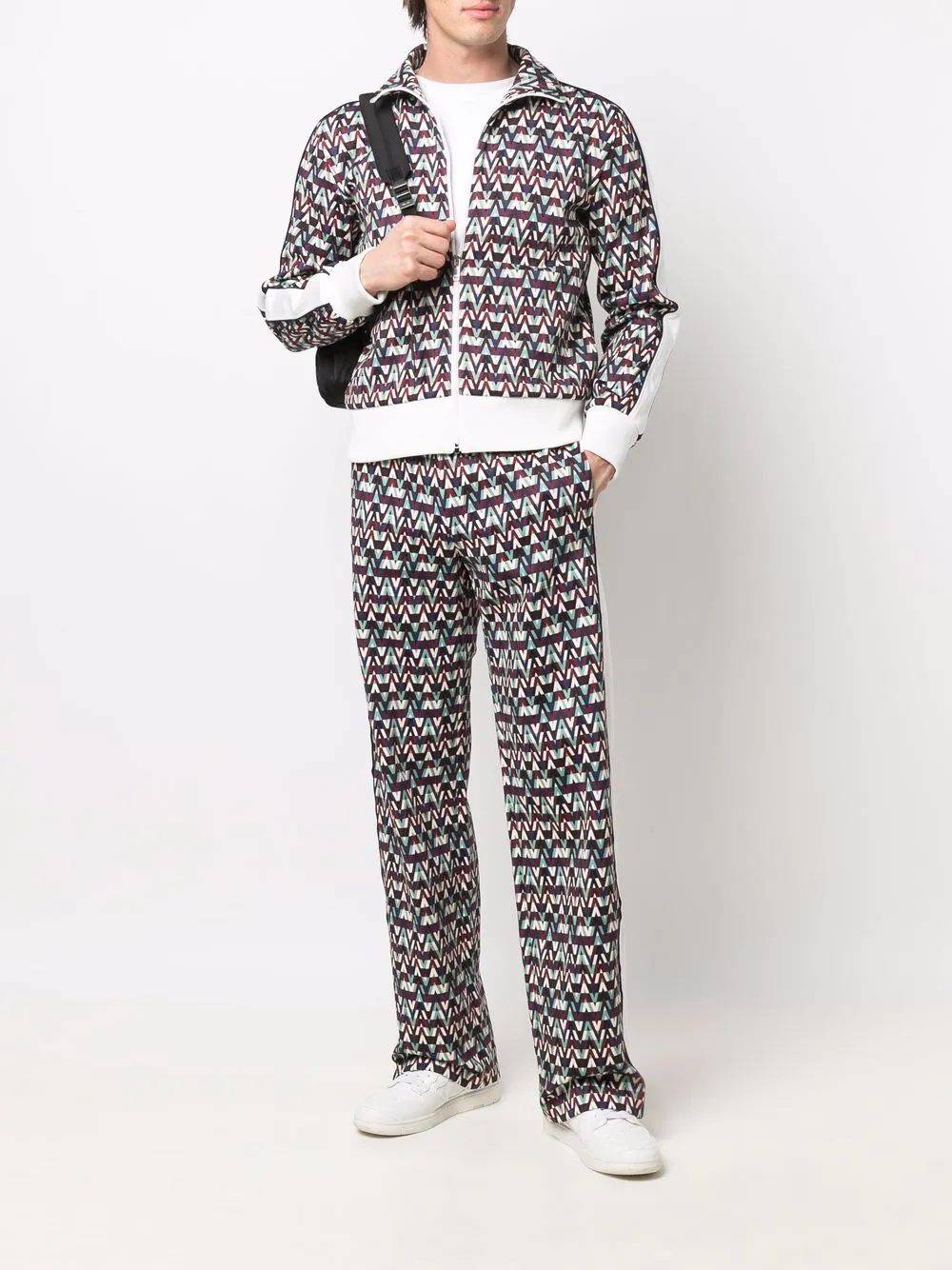 Optical Valentino-print track pants - 2