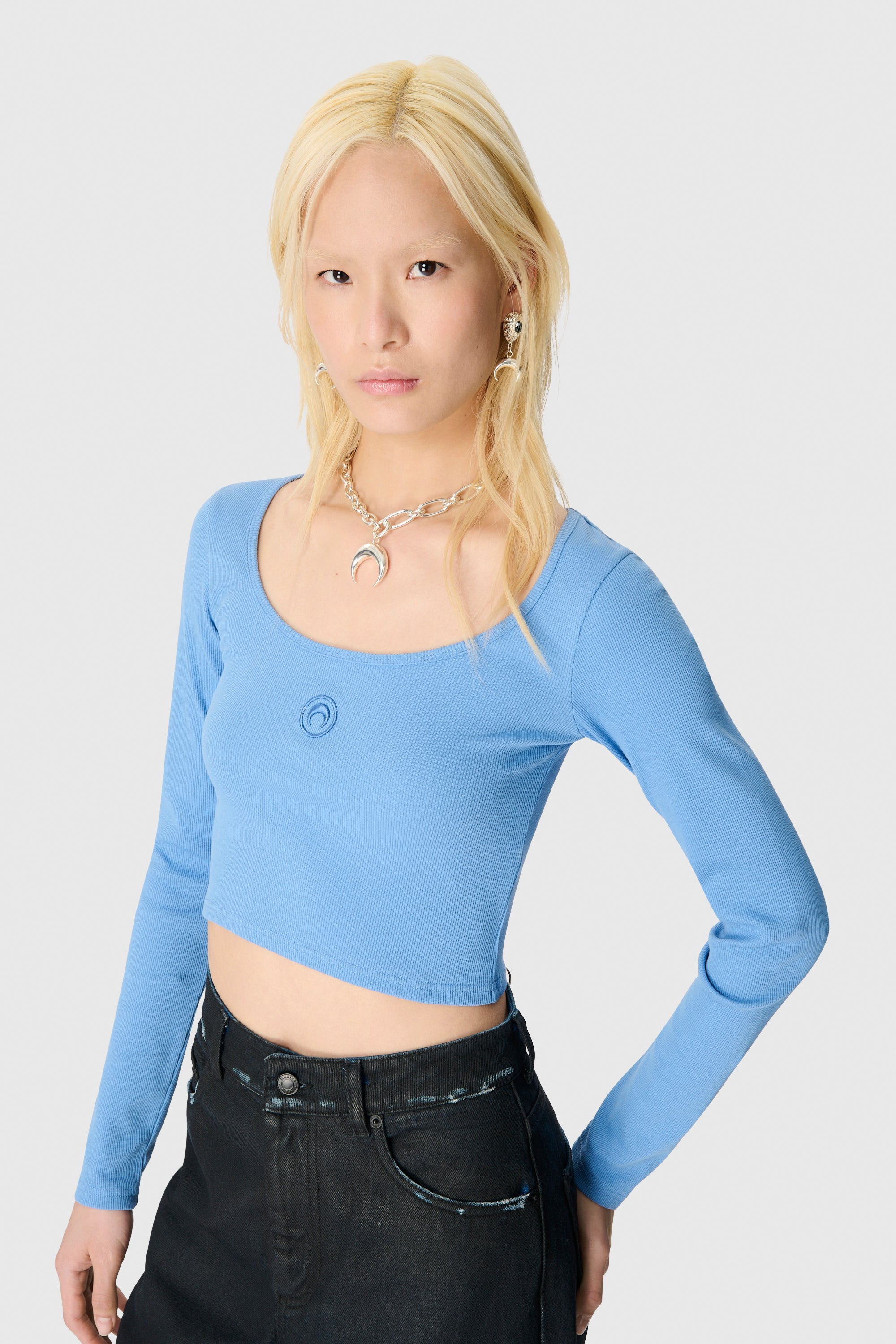 Moon Logo Jersey Ls Roundneck Top - 3