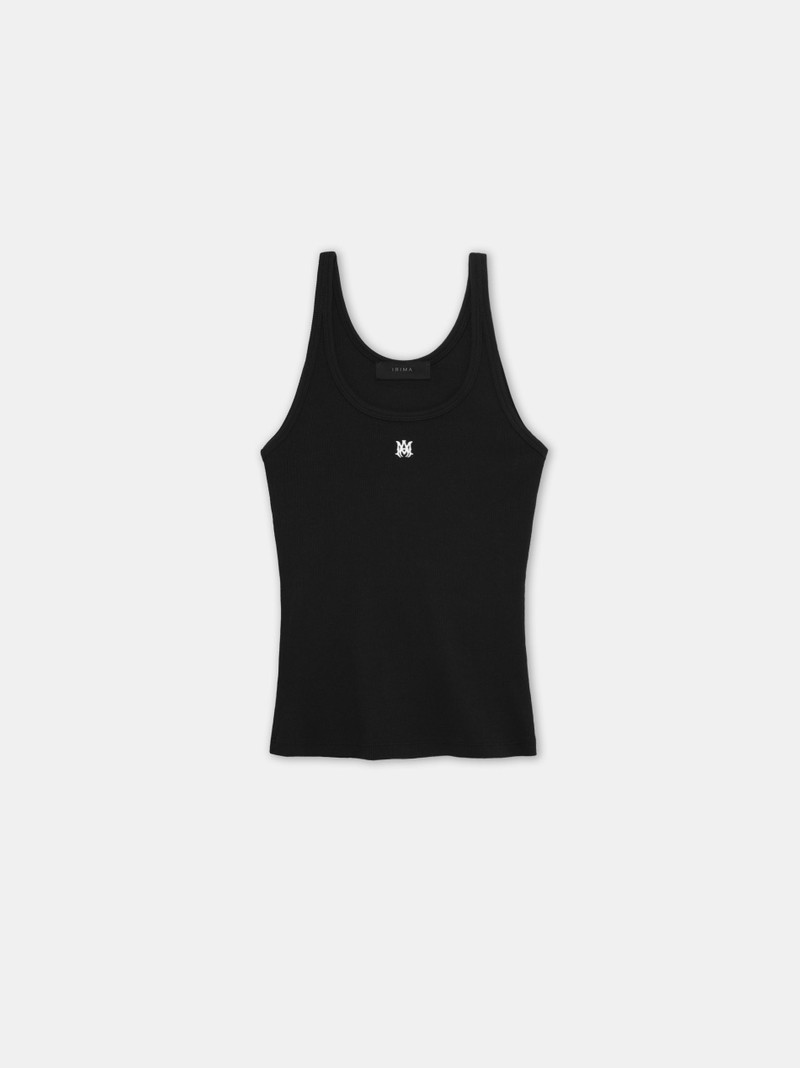 MA EMBROIDERED RIBBED TANK - 1