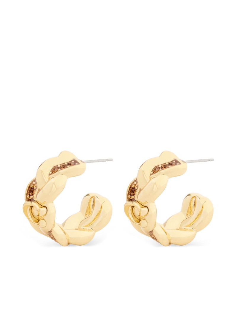 crystal-emellished chain earrings 1