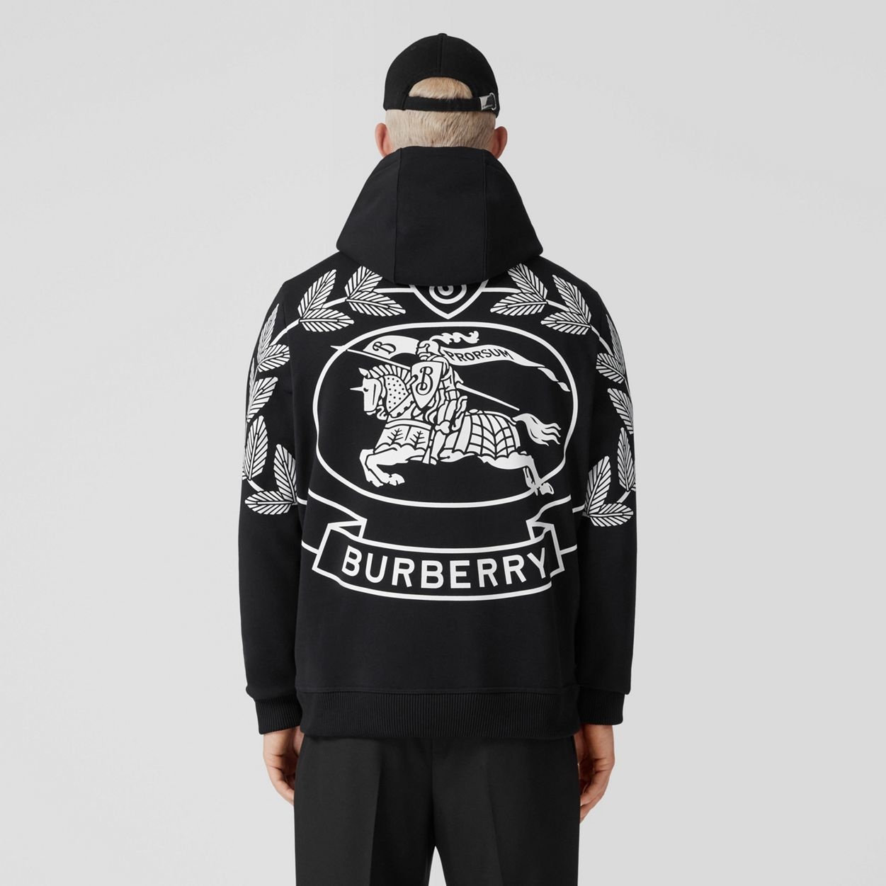 ♪【BURBERRY】EKD Print Cotton Blend Hoodie Burberry EKD Print Cotton Blend Hoodie | REVERSIBLE