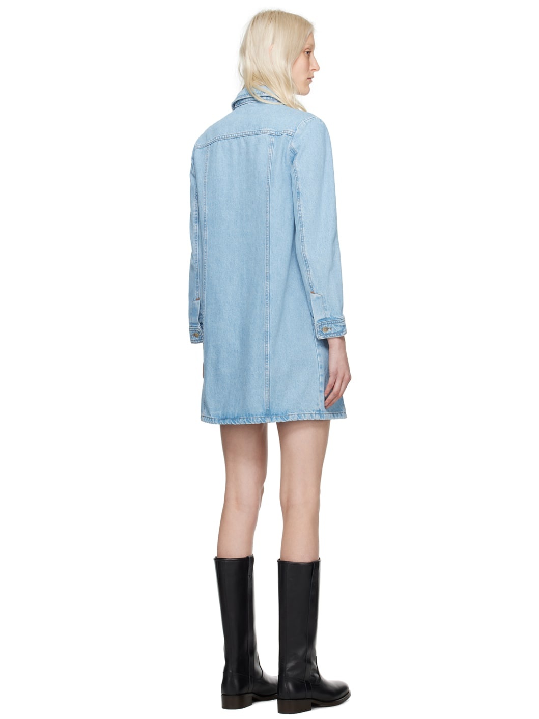 Blue Alpine Denim Minidress - 3