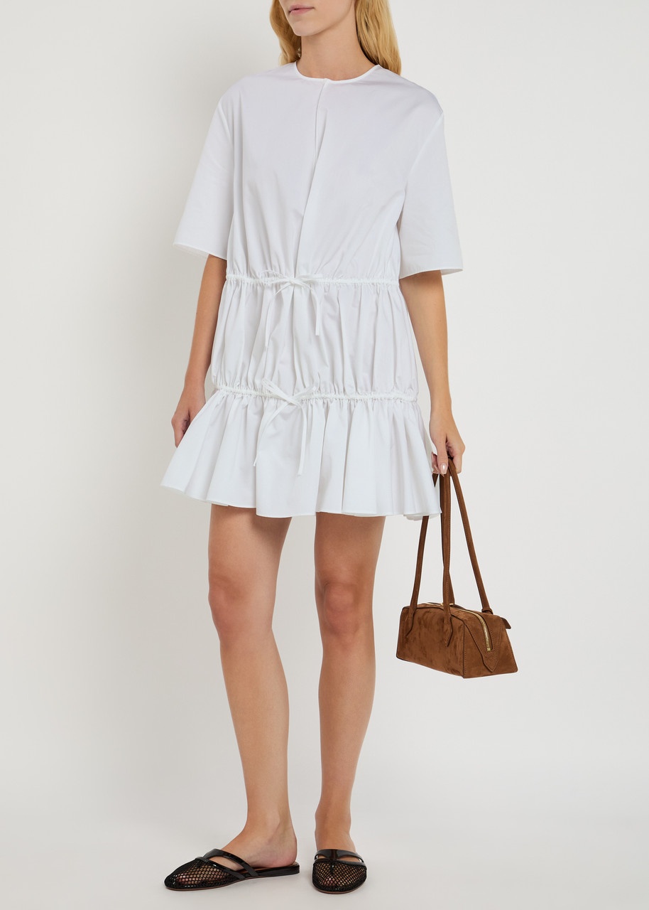 Alaïa Brushed Cotton-poplin Mini Dress - 4