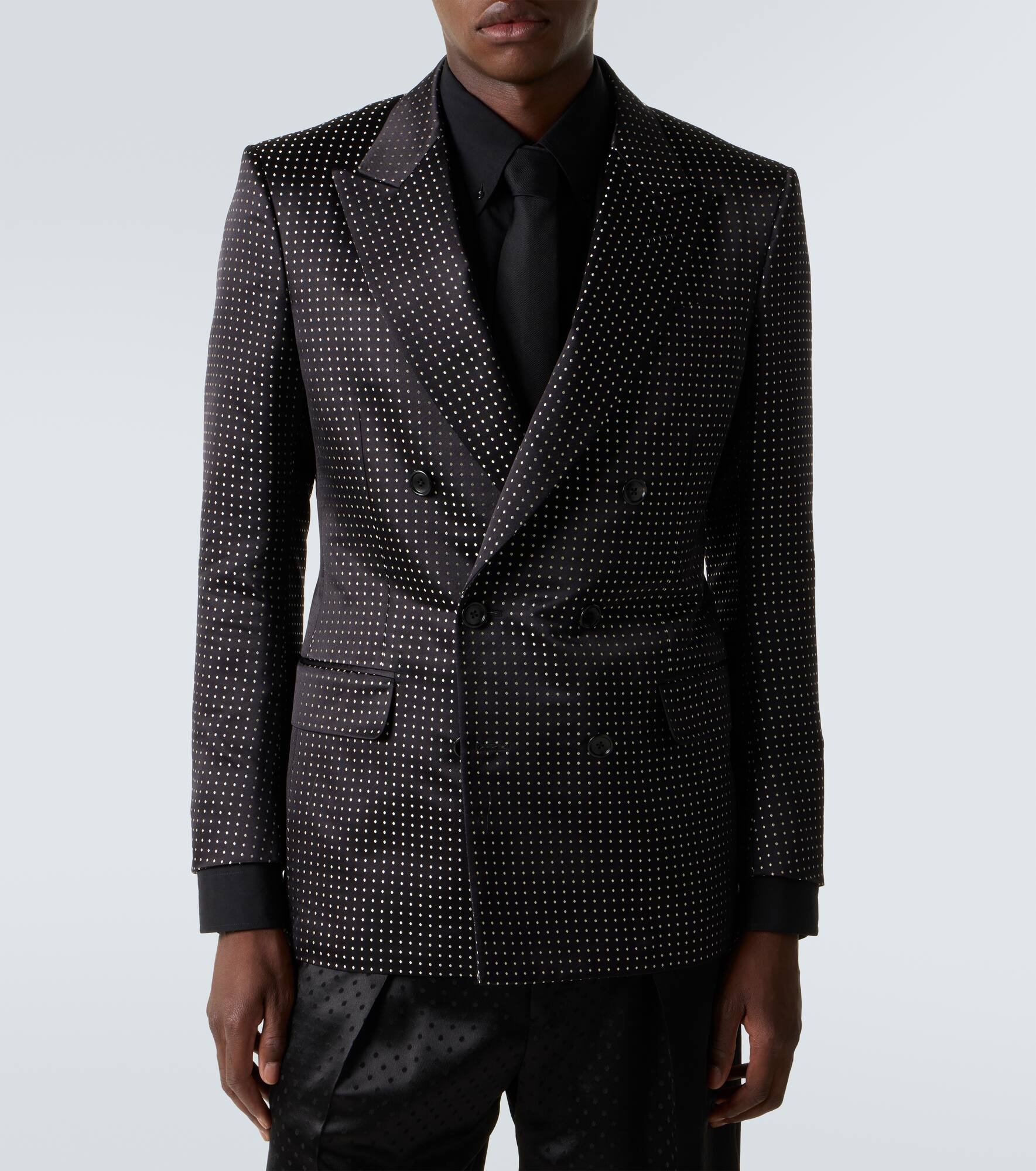 Polka-dot silk suit jacket - 3