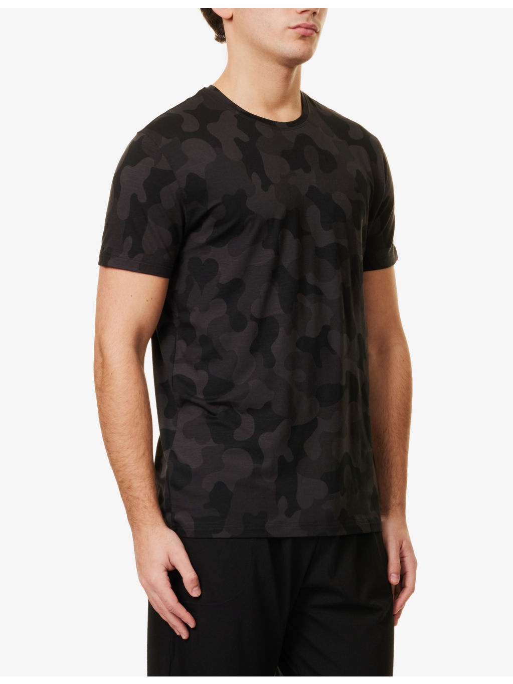 London 11 short-sleeve graphic-pattern stretch-jersey T-shirt - 3