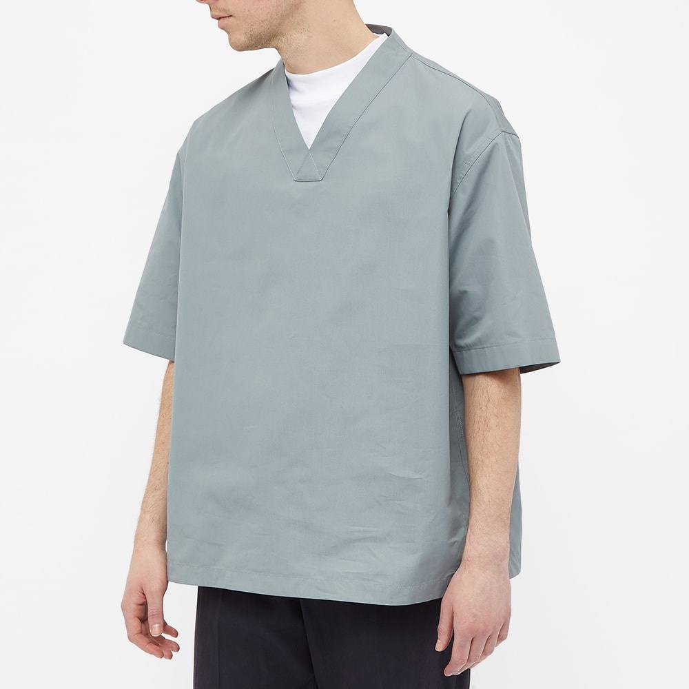 Jil Sander Short Sleeve Shawl Collar Overshirt - 4