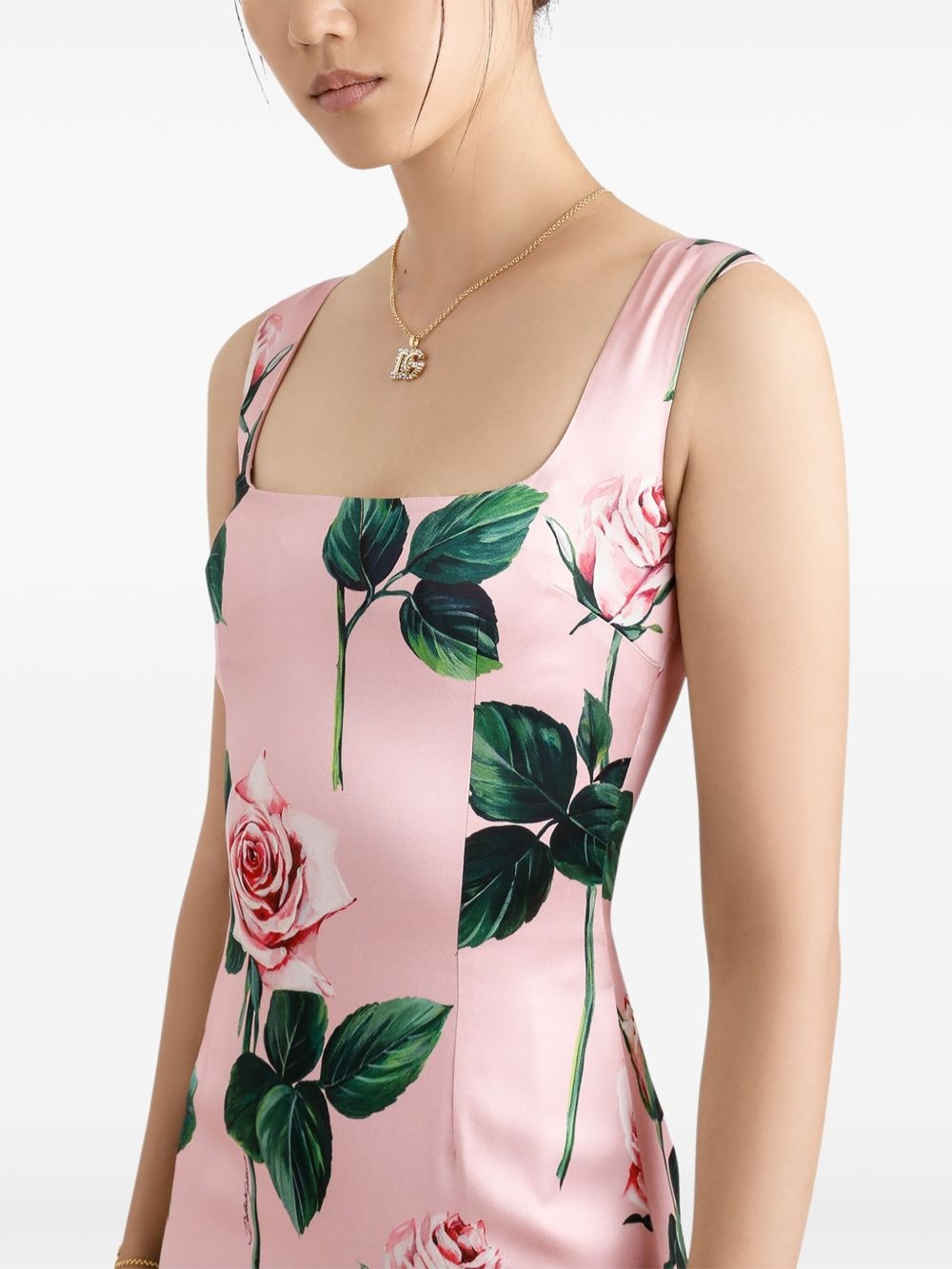 floral-print midi dress - 4