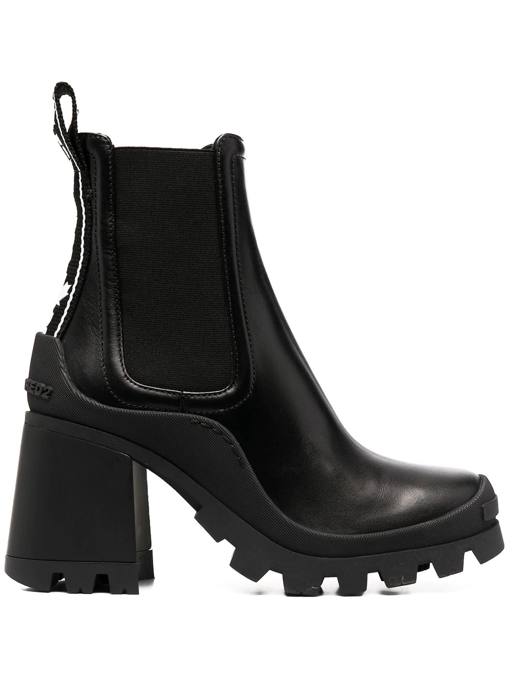 branded pull-tab ankle boots - 1