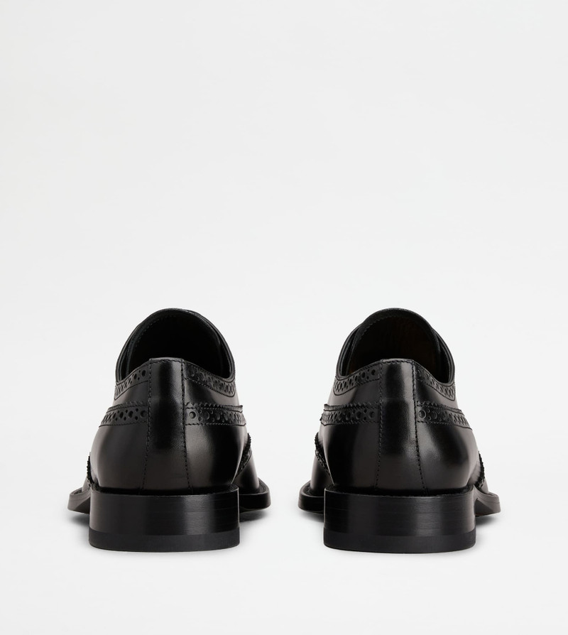 Tod's LACE-UPS IN LEATHER - BLACK outlook