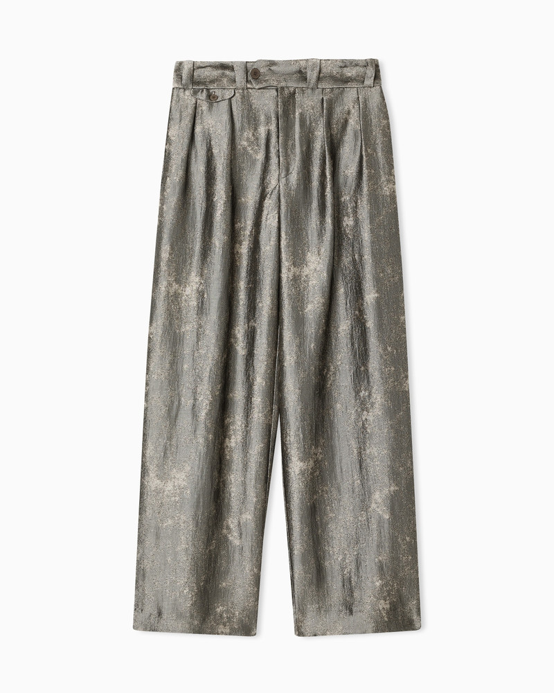 PALAZZO TROUSERS IN FLOWING JACQUARD FABRIC 1