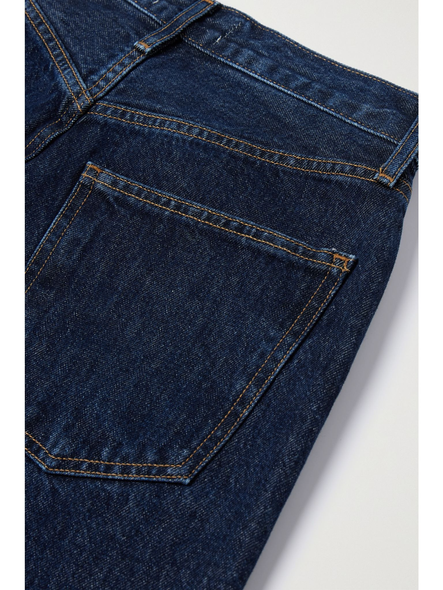 + NET SUSTAIN '90s Pinch Waist Long high-rise straight-leg organic jeans Dark denim - 6