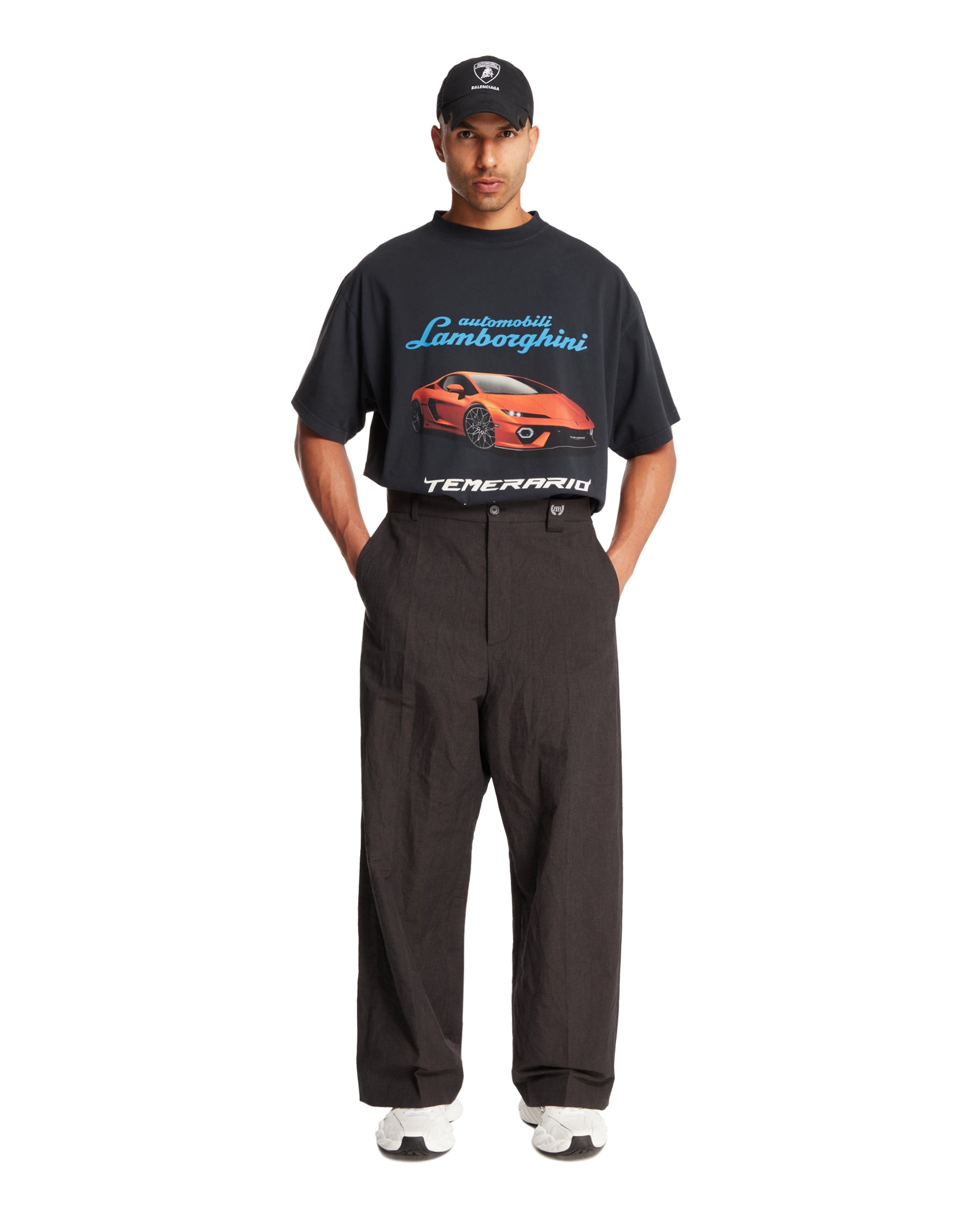 Black Oversize Lamborghini T-Shirt - 2