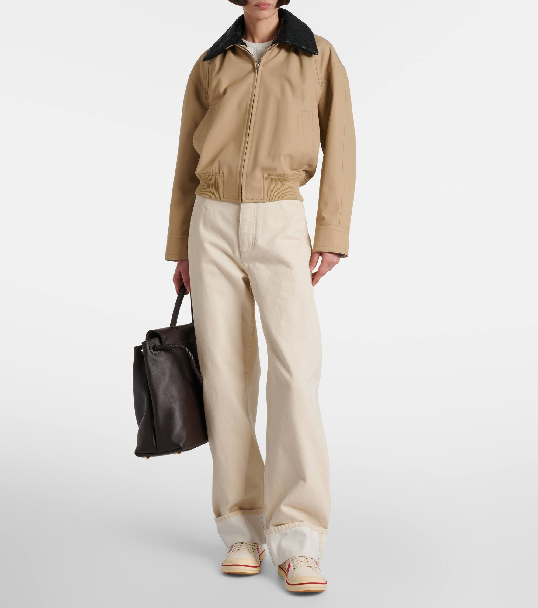 Eliot leather and canvas sneakers - 3