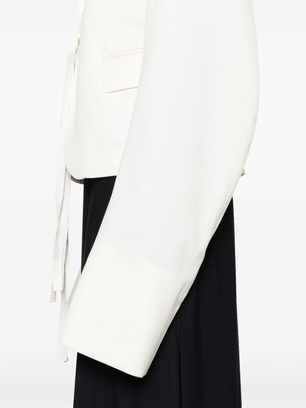 extra-long-sleeves twill blazer - 5