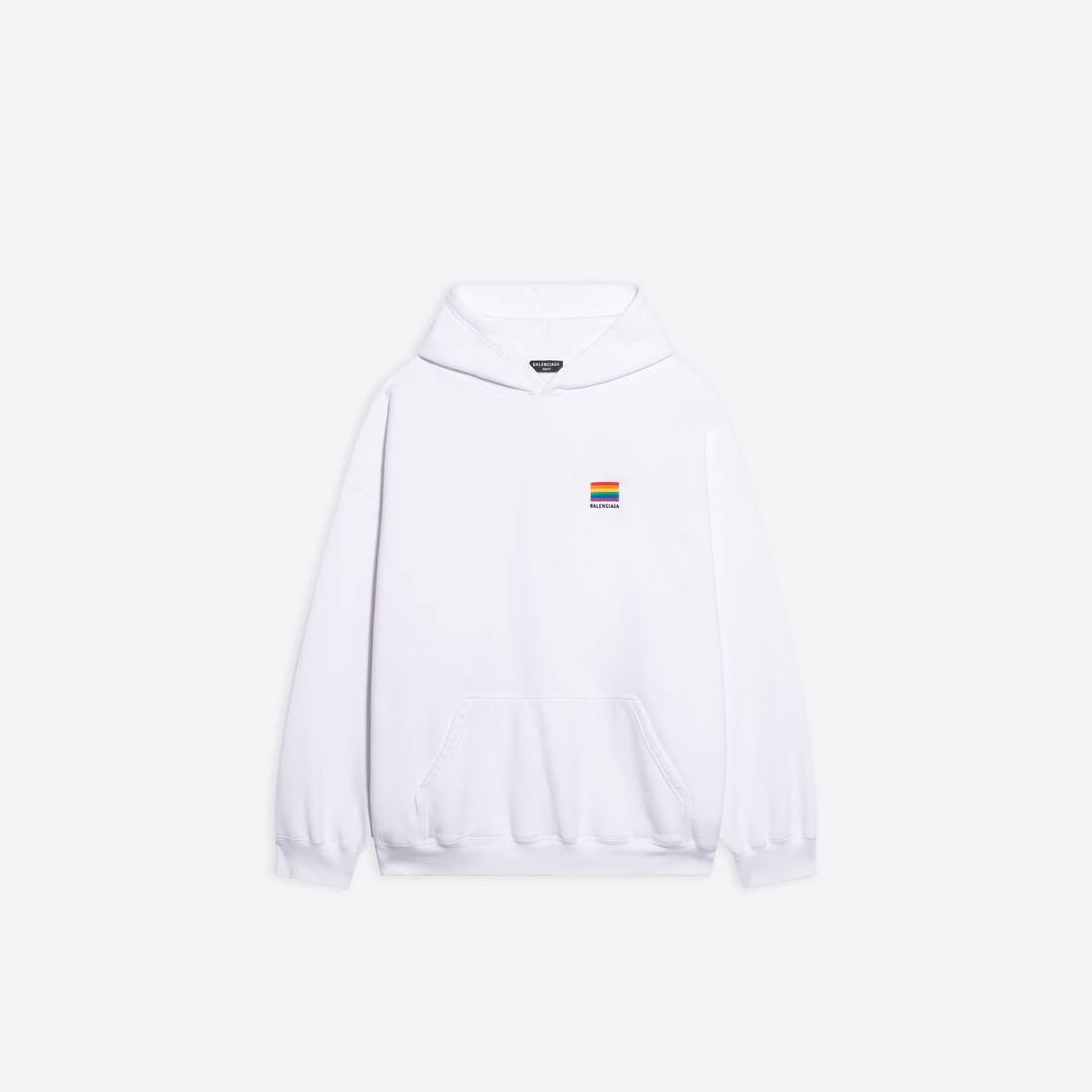 Lgbtq Boxy Hoodie in White/black - 1