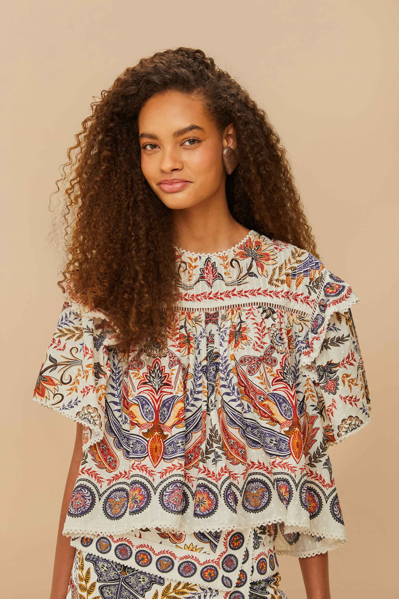 Off-White Boho Glam Lace Blouse 1