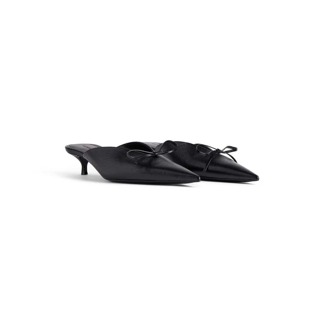 Women's Knife Bow 40mm Mule in Black - 2