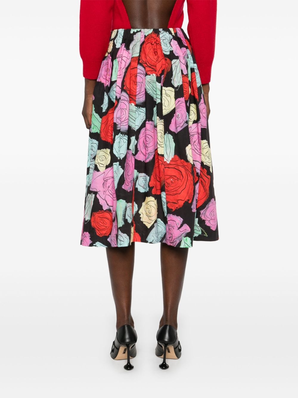 floral-print skirt - 4