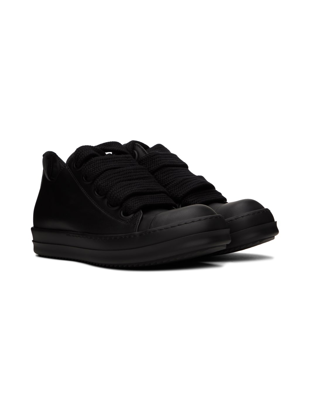 Black Jumbo Laced Low Sneakers - 4
