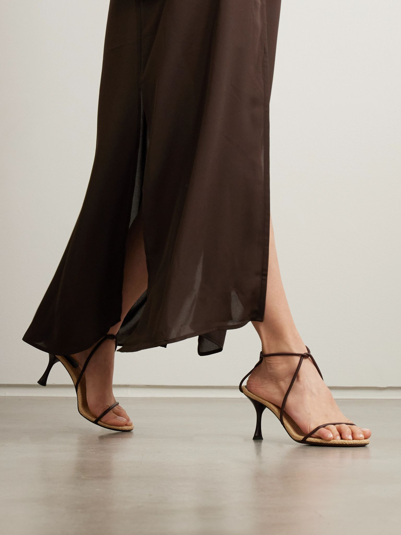 Nenque leather sandals Chocolate - 2