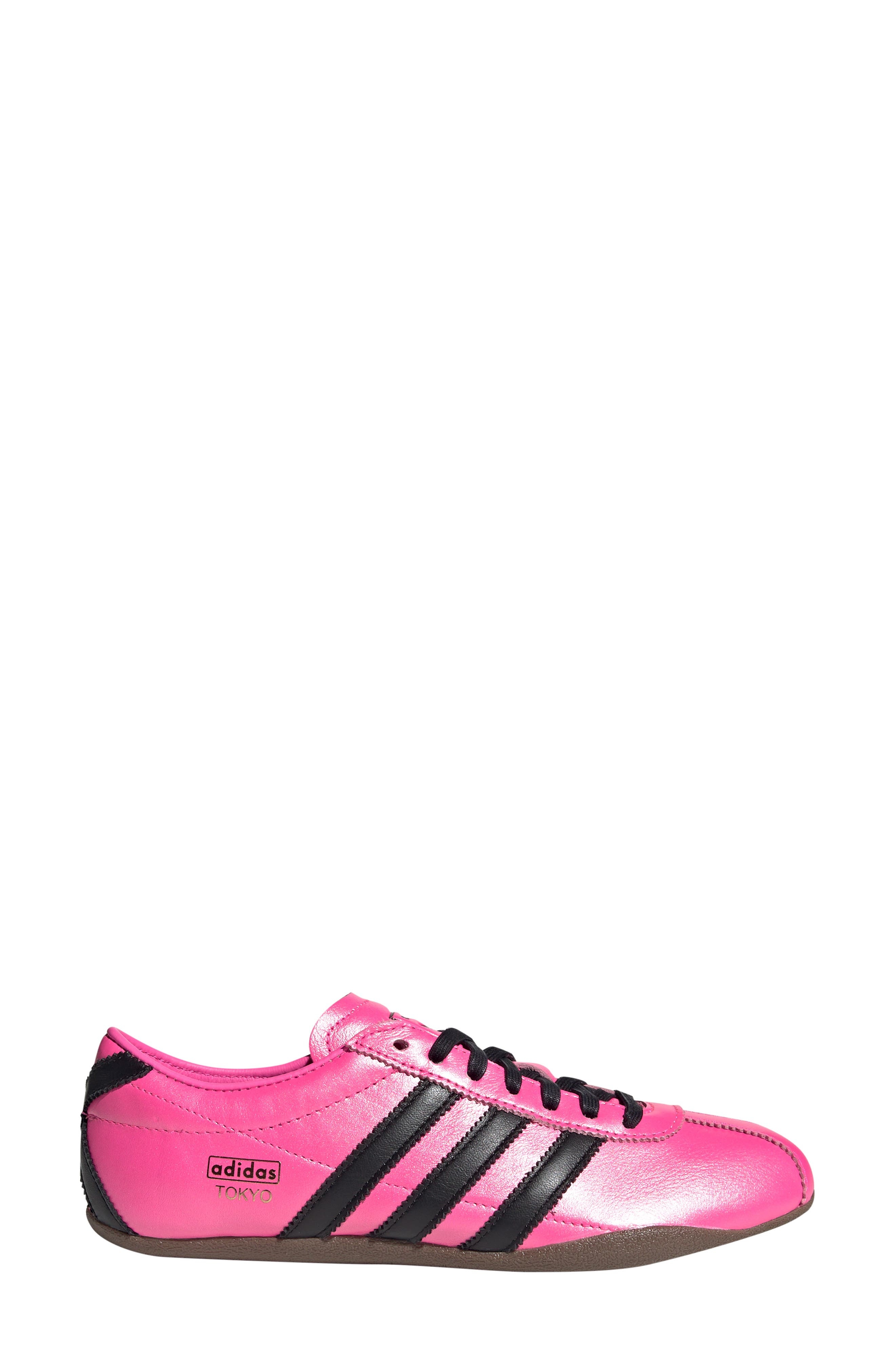 adidas Tokyo Decon Low Top Leather Sneaker in Lucid Pink/Black/Gum at Nordstrom - 3