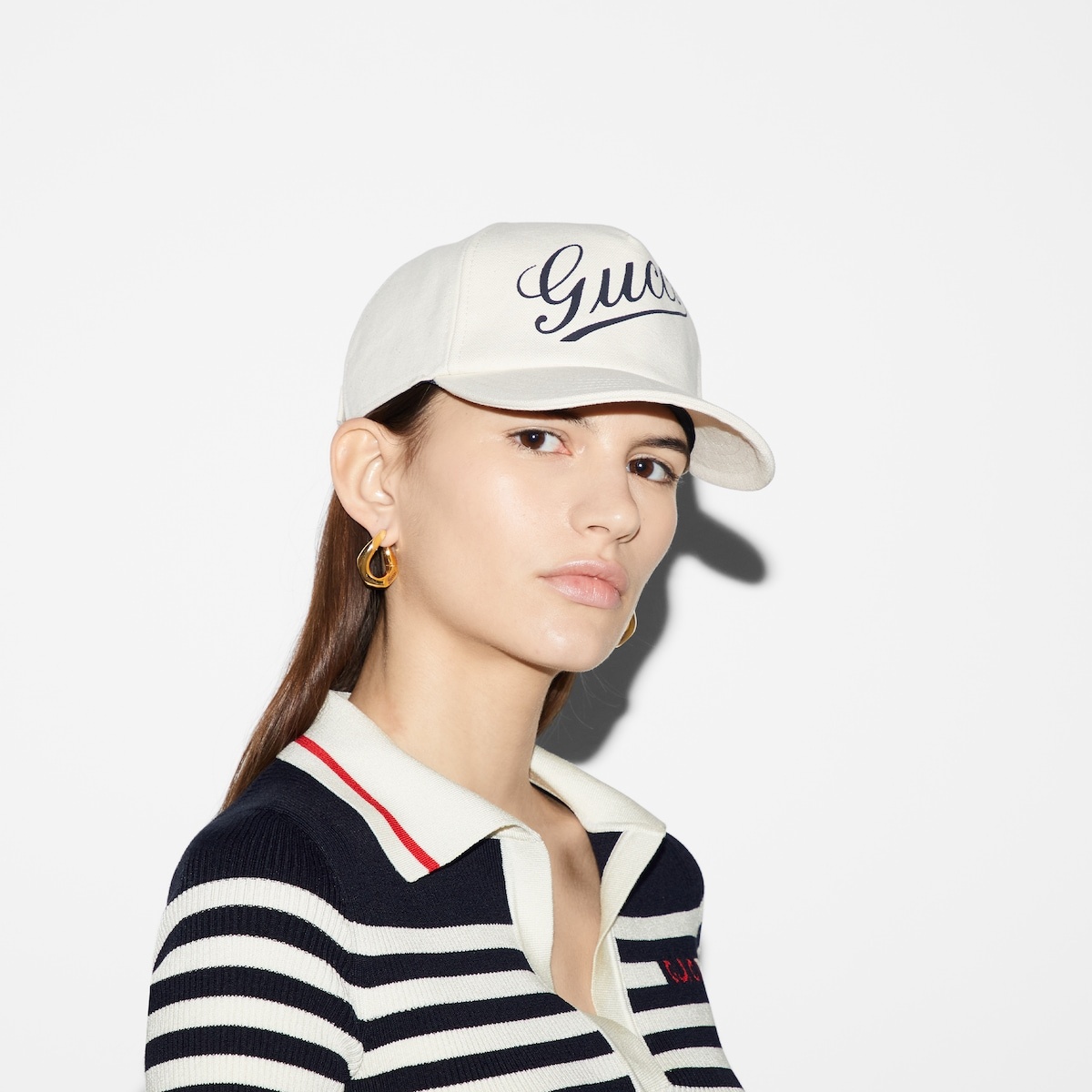 Baseball hat with Gucci script - 3