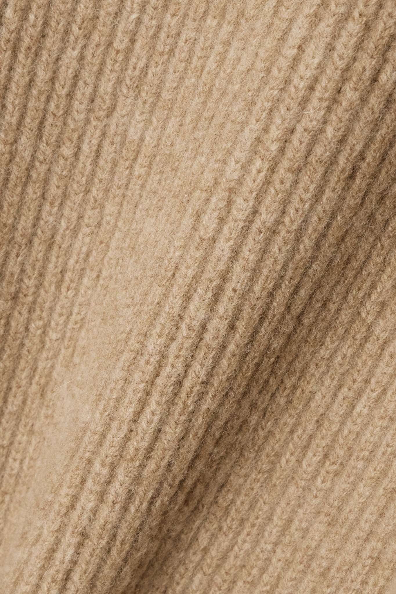 Ribbed wool-blend coat - 4