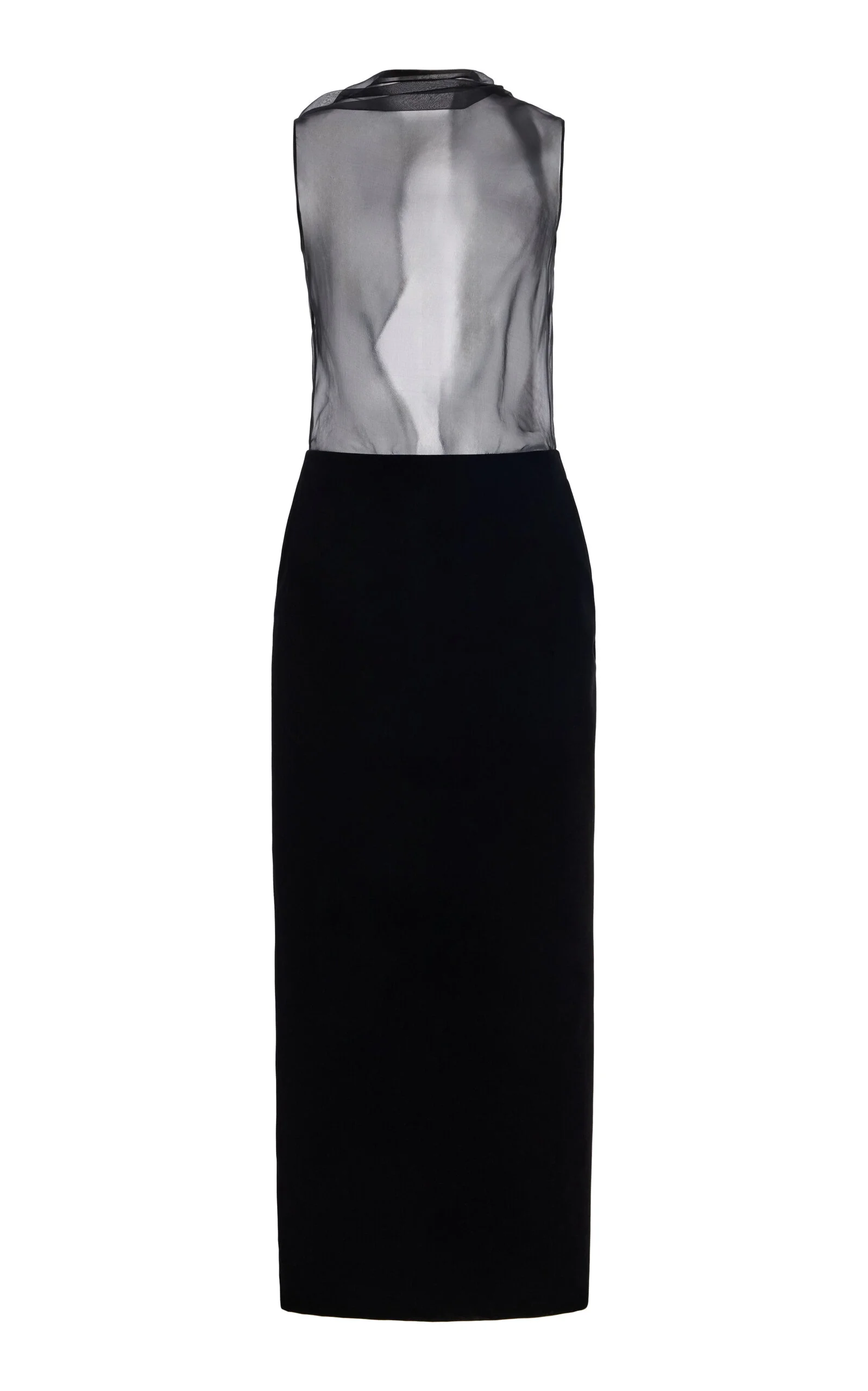 The Delphine Sheer Organza Maxi Dress black - 1