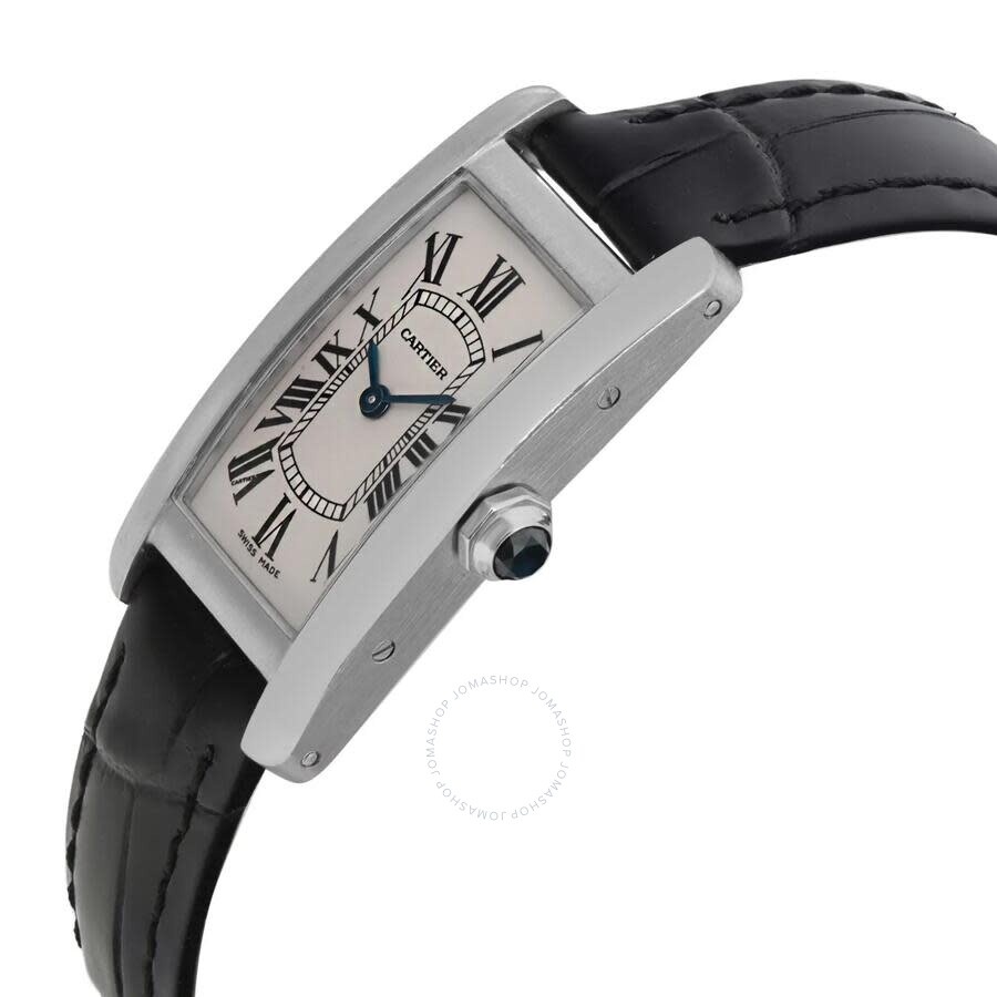Pre-owned Cartier Tank Americaine Silver-tone Dial Ladies Watch 2489 - 3