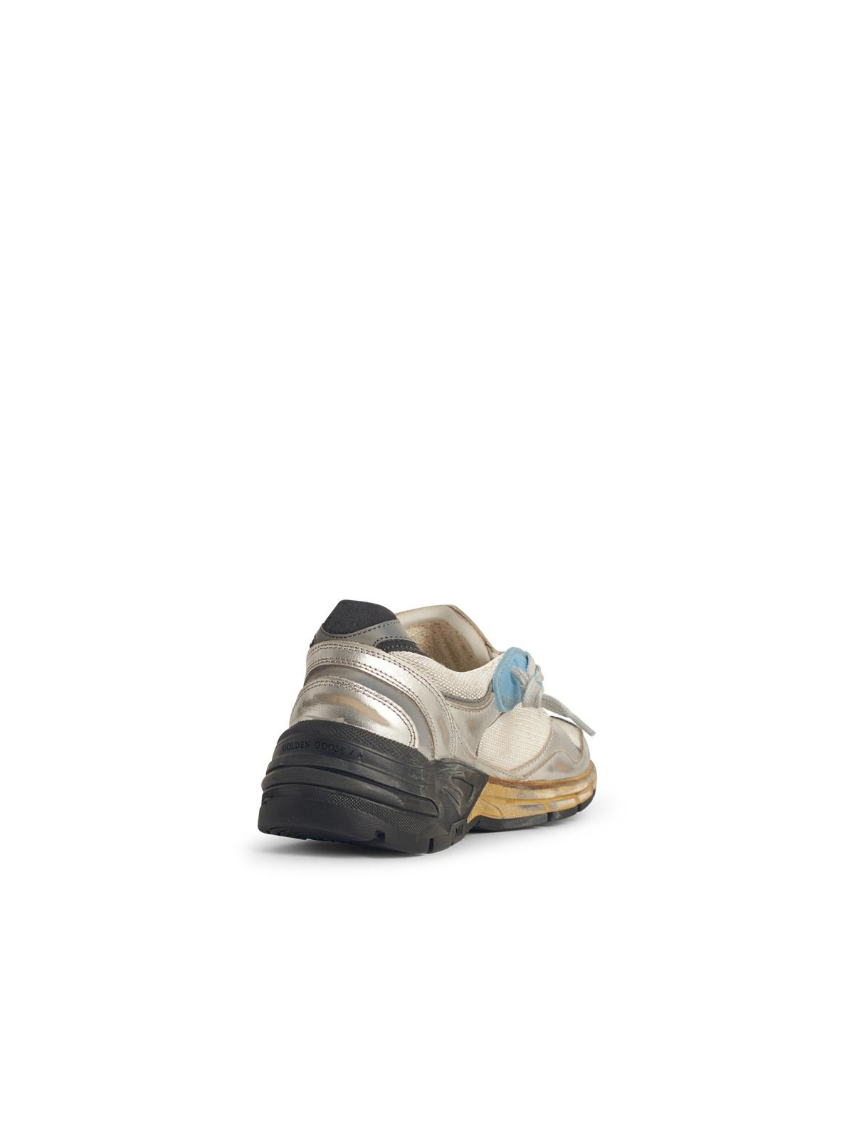 Golden Goose Dad-Star' Woman In Mesh And Silver Laminated Leather With Black Suede Star Women - 3