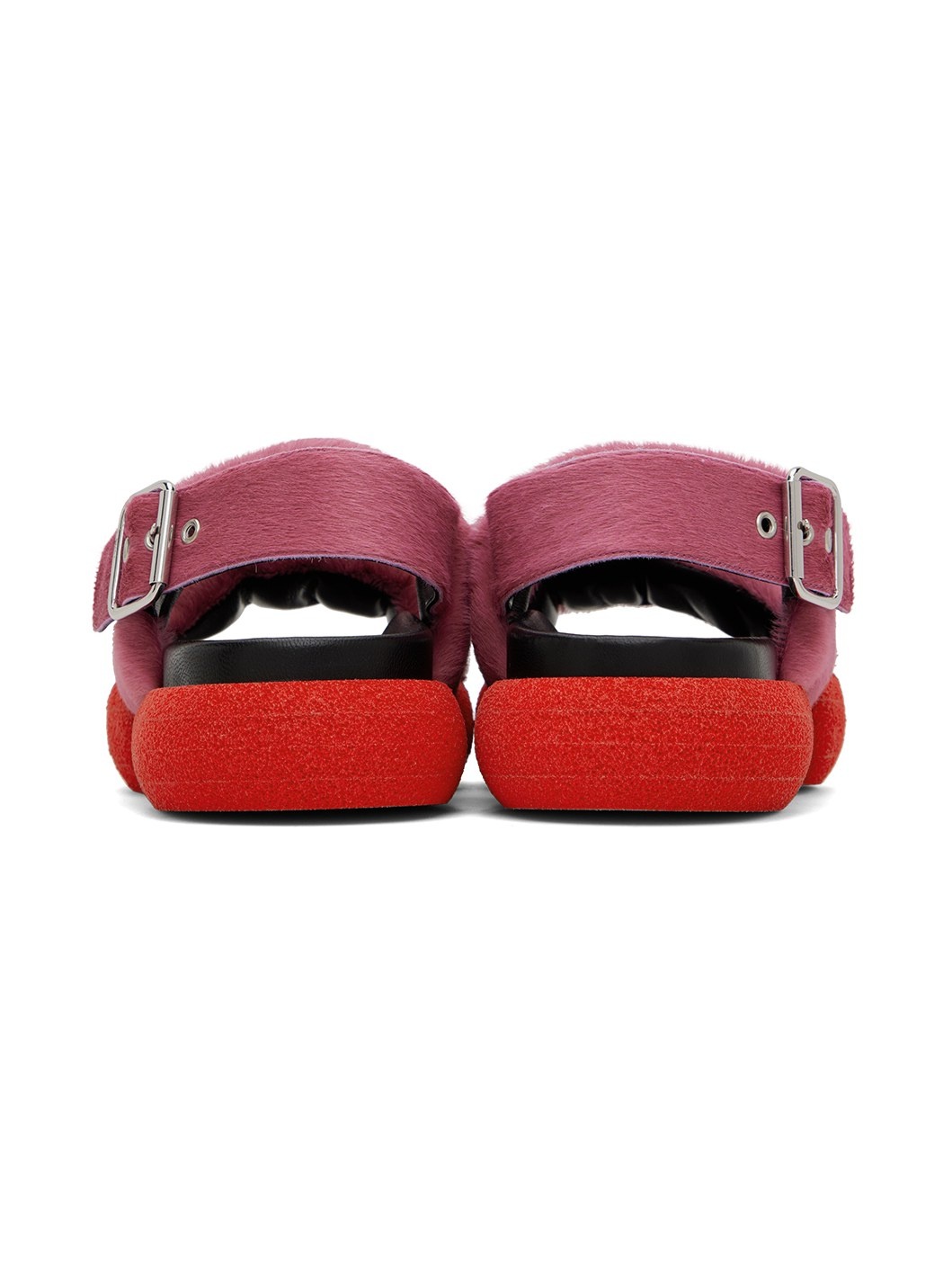 Pink Pony Hair Sandals - 2