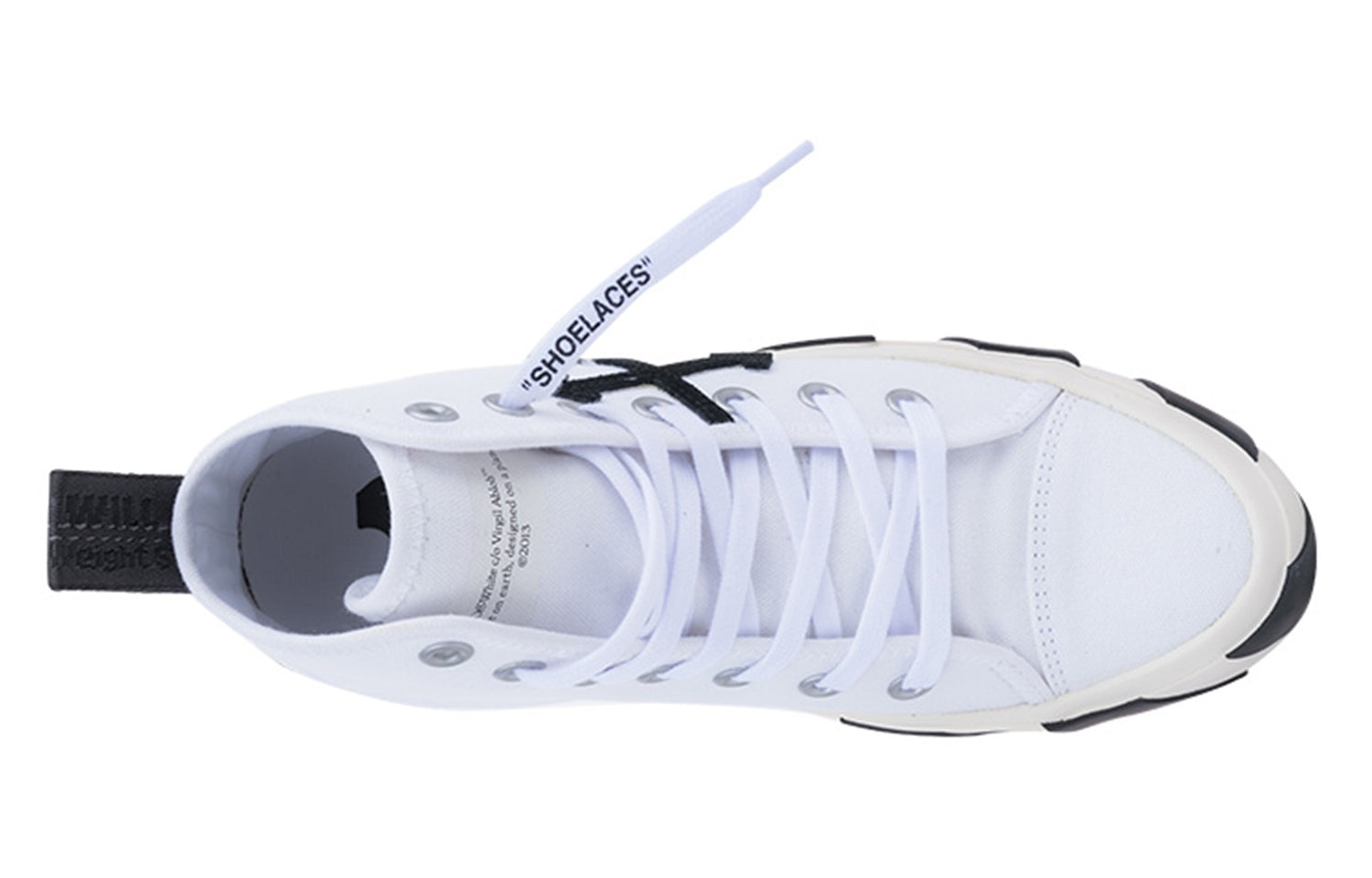 Off-White Mid Top Vulcanized Canvas Shoes Black/White OMIA119F21FAB0010110 - 3