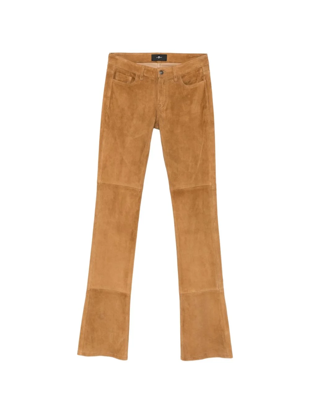 panelled suede trousers - 1