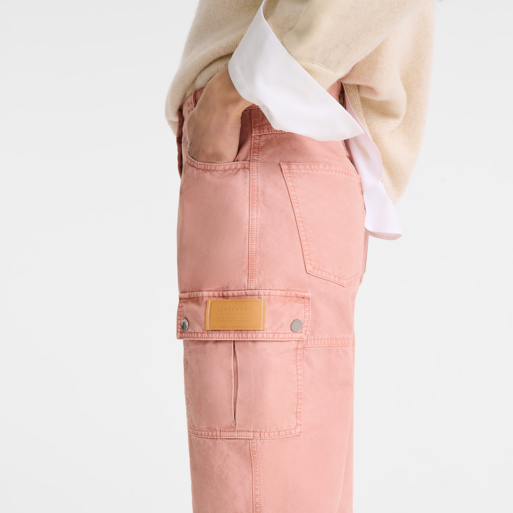 Trousers Pink Tea - Overdyed cotton - 5