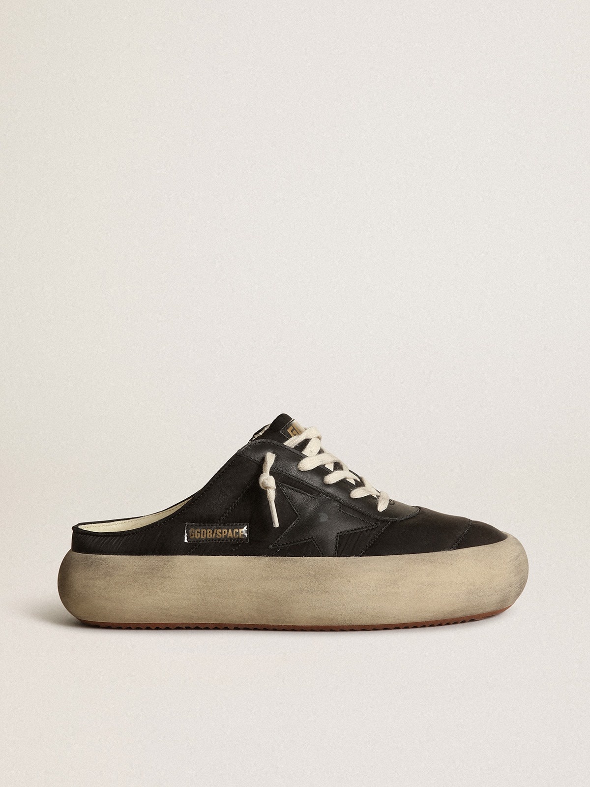Women's Space-Star Sabots with leather star and shearling lining - 1