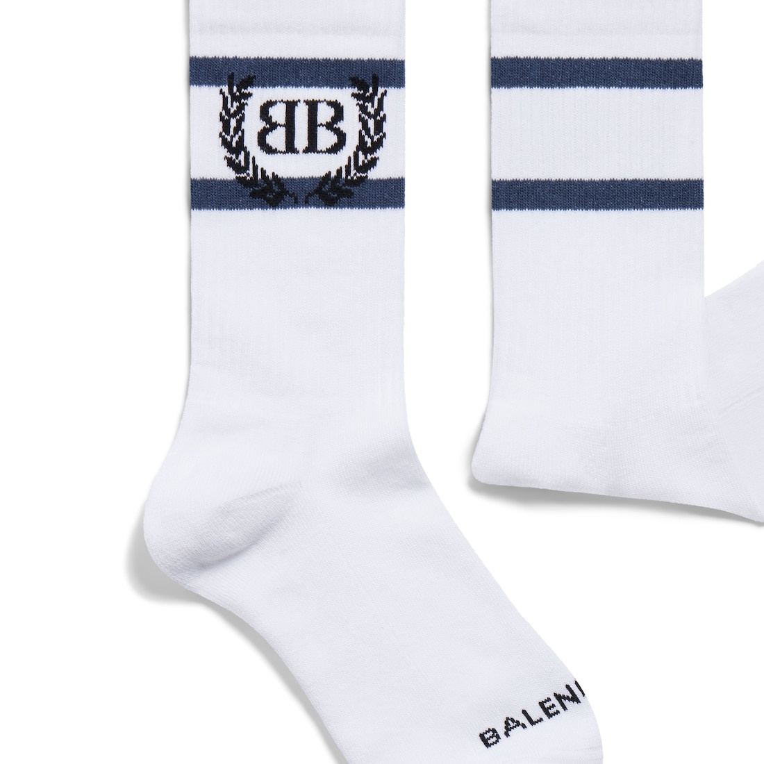 Laurel Classic Socks in White/blue - 2