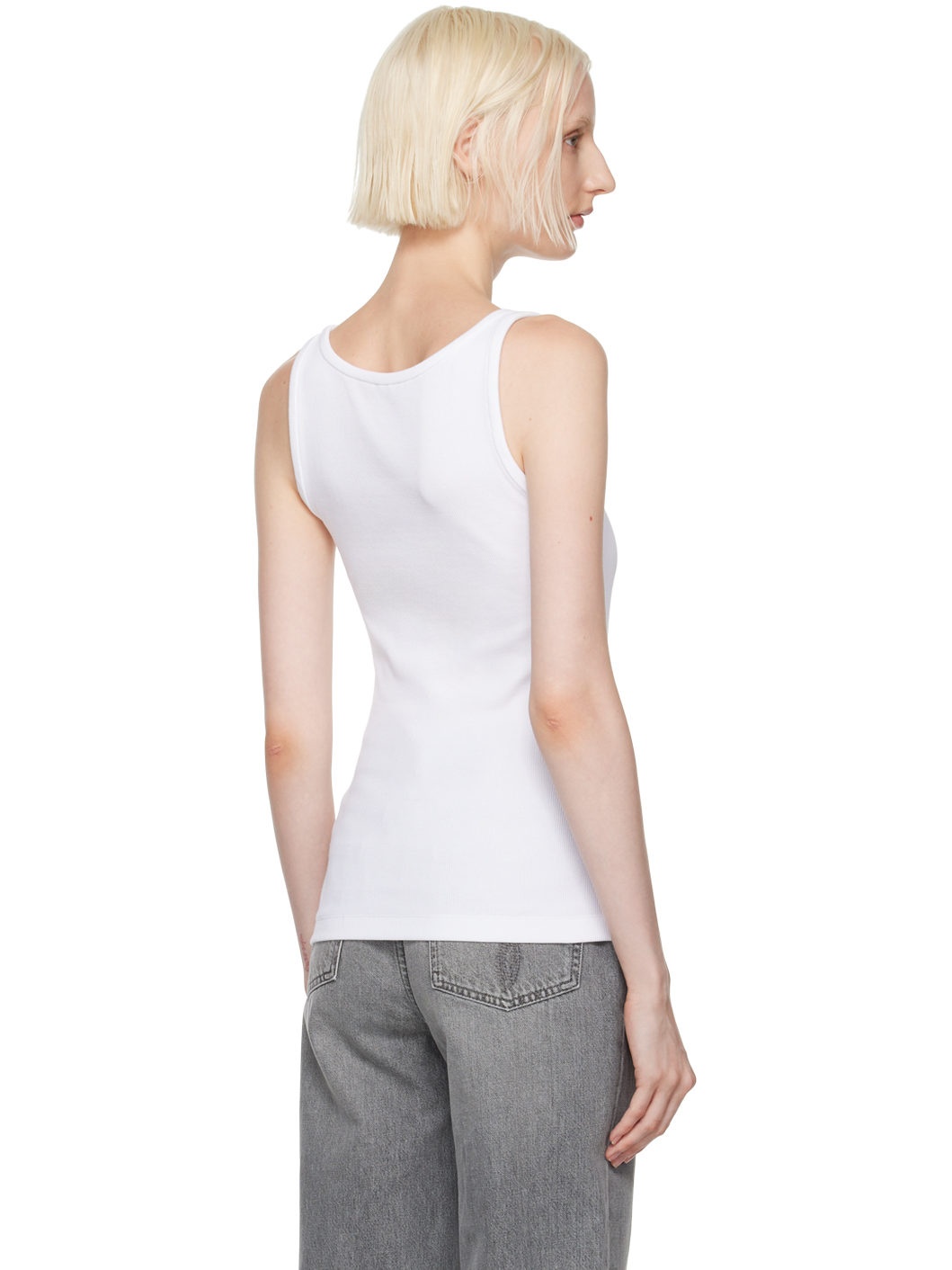 White 90s Vintage Logo Tank Top - 3