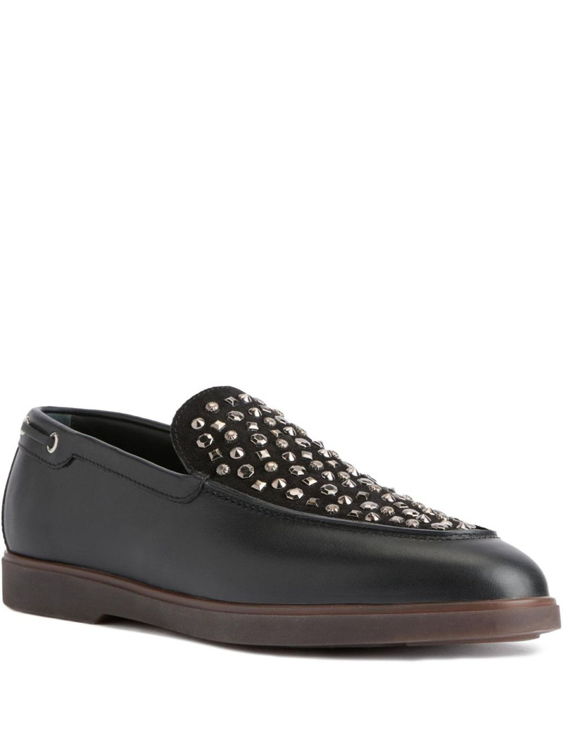 studded leather loafers 1
