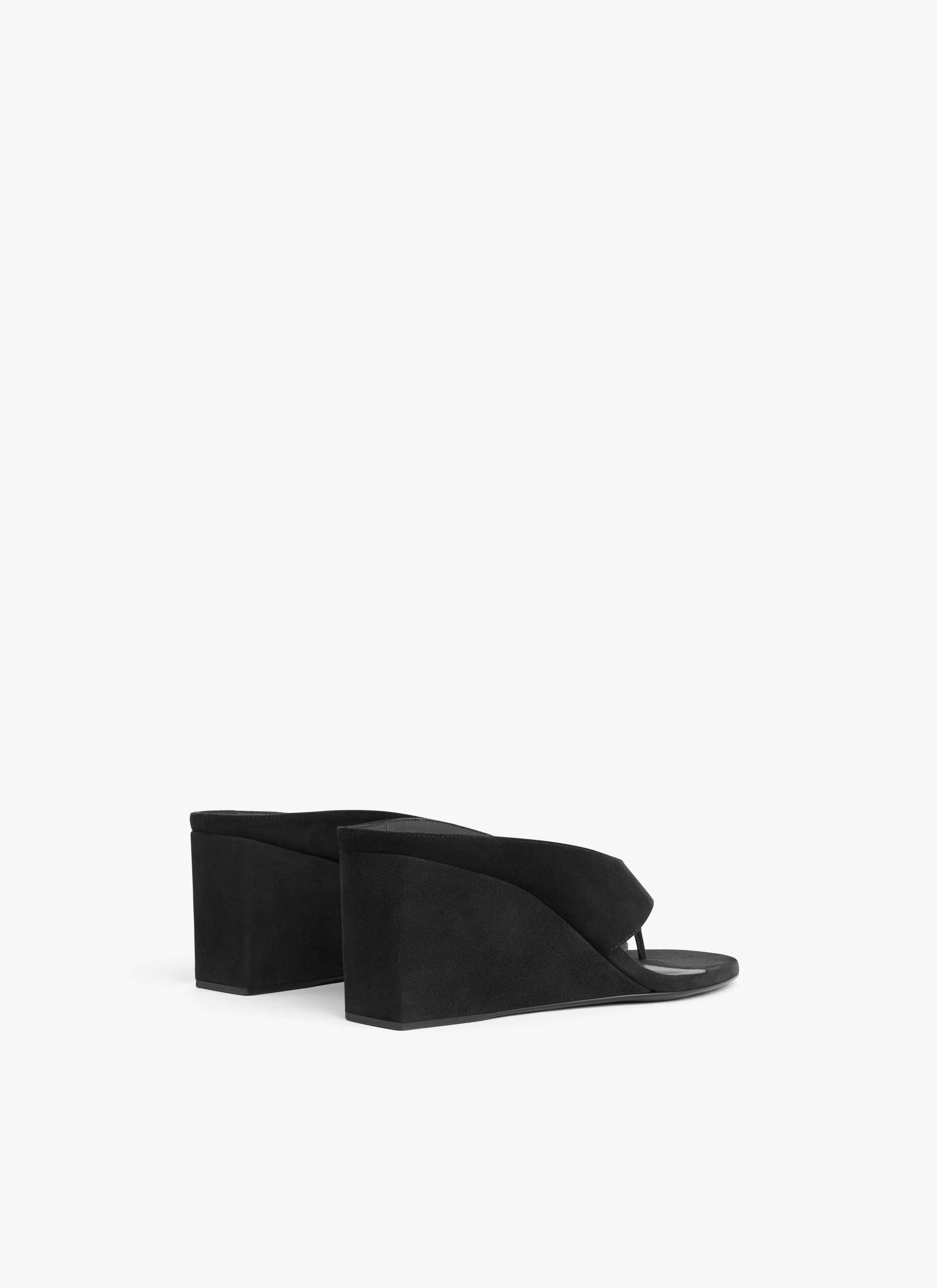 CUBE THONG MULES IN SUEDE GOATSKIN - 2