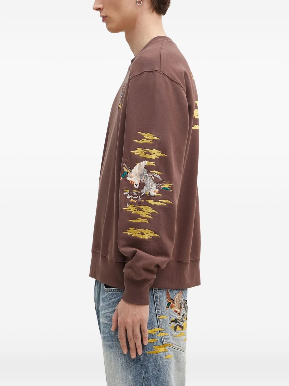 duck-embroidered crew-neck sweatshirt - 3