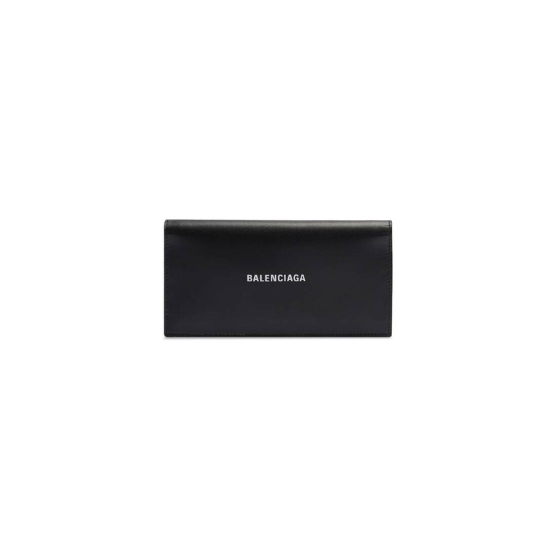 Men's Cash Vertical Long Wallet in Black 1