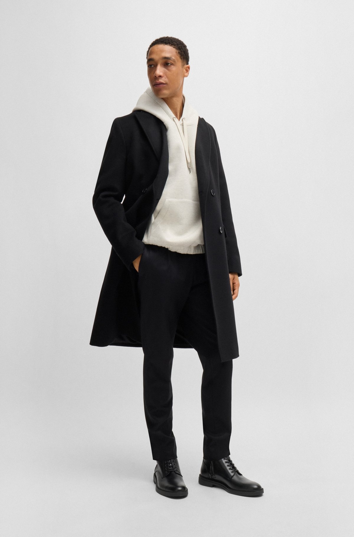 LEATHER HALF BOOTS WITH LINING AND BROGUE DETAILS - 3