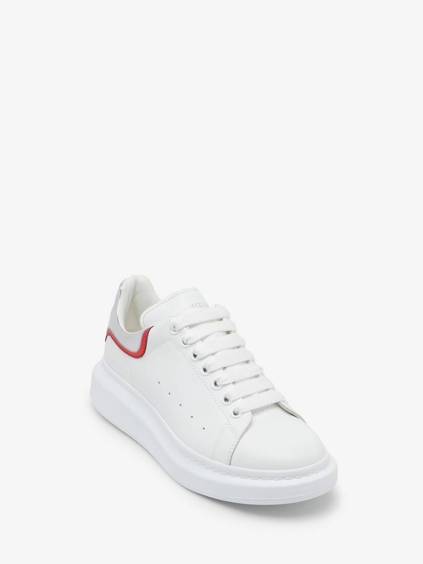 Men's Oversized Sneaker in White/silver/red - 2