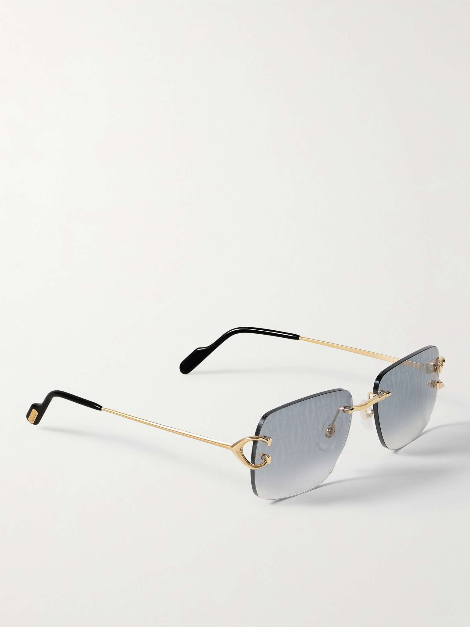Frameless Gold-Tone and Acetate Sunglasses - 3