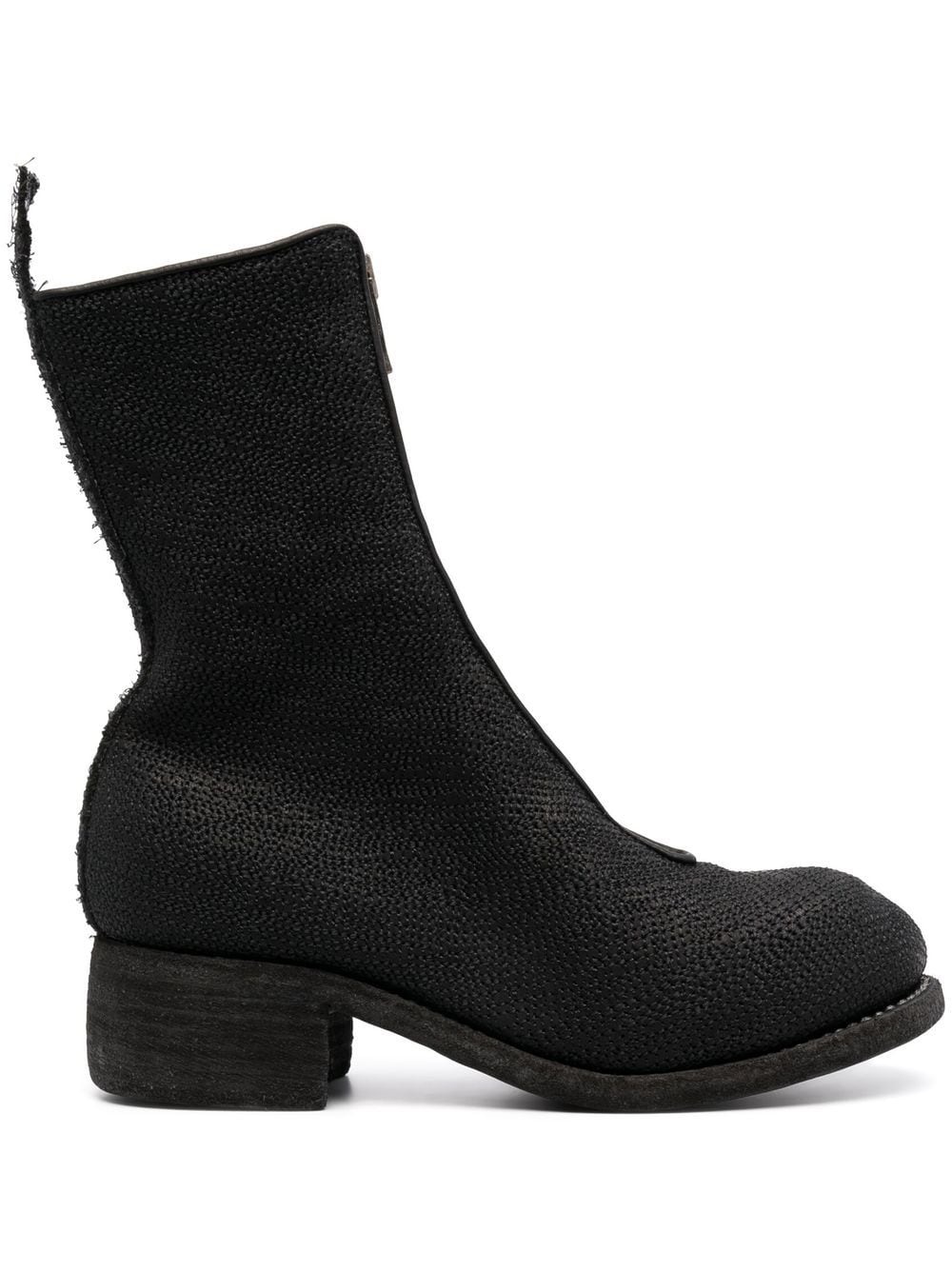 slouchy front-zip ankle boots - 1