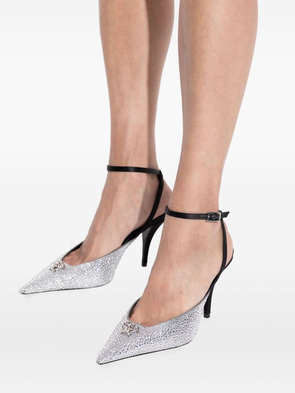 85mm Crystal La Medusa slingback pumps - 5