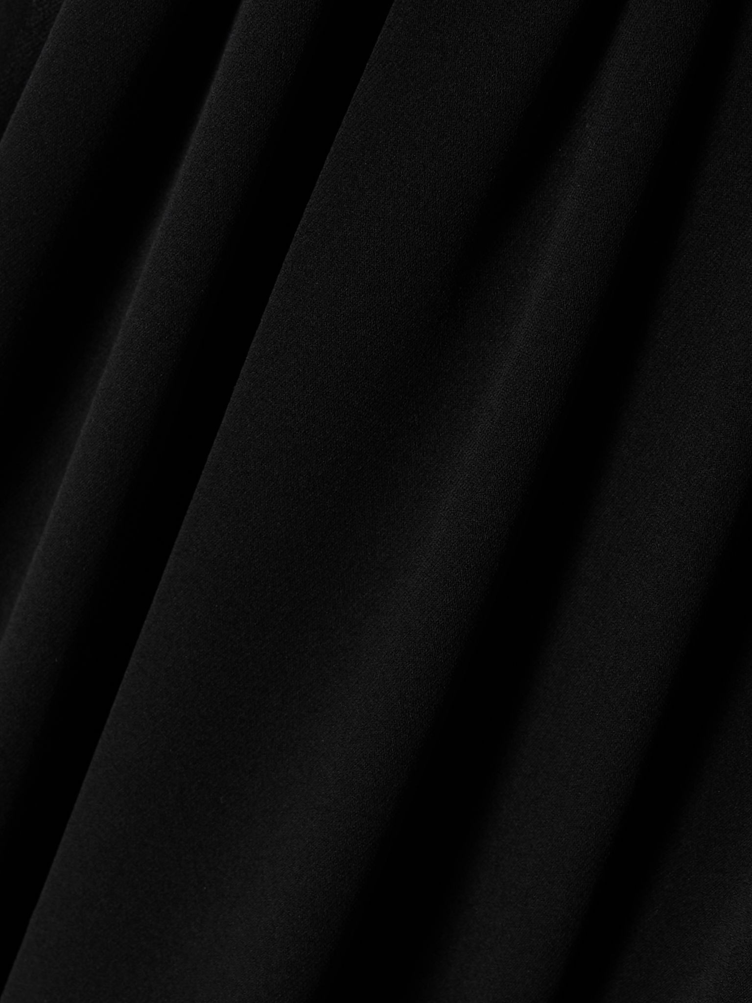 Asymmetric ruffled silk-chiffon wide-leg pants Black - 7