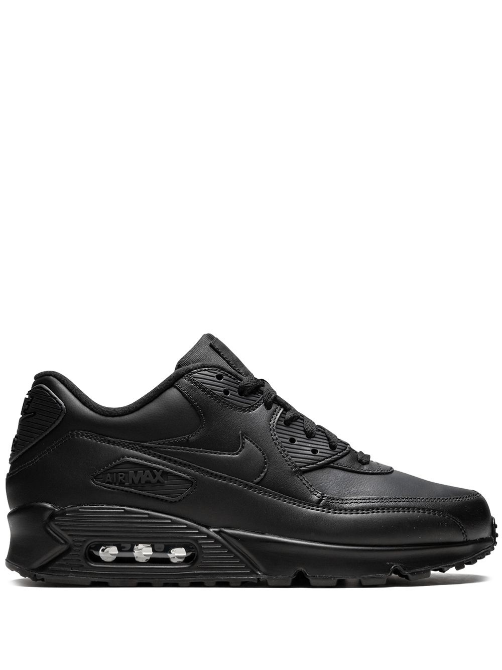 Air Max 90 "Triple Black" leather sneakers - 1