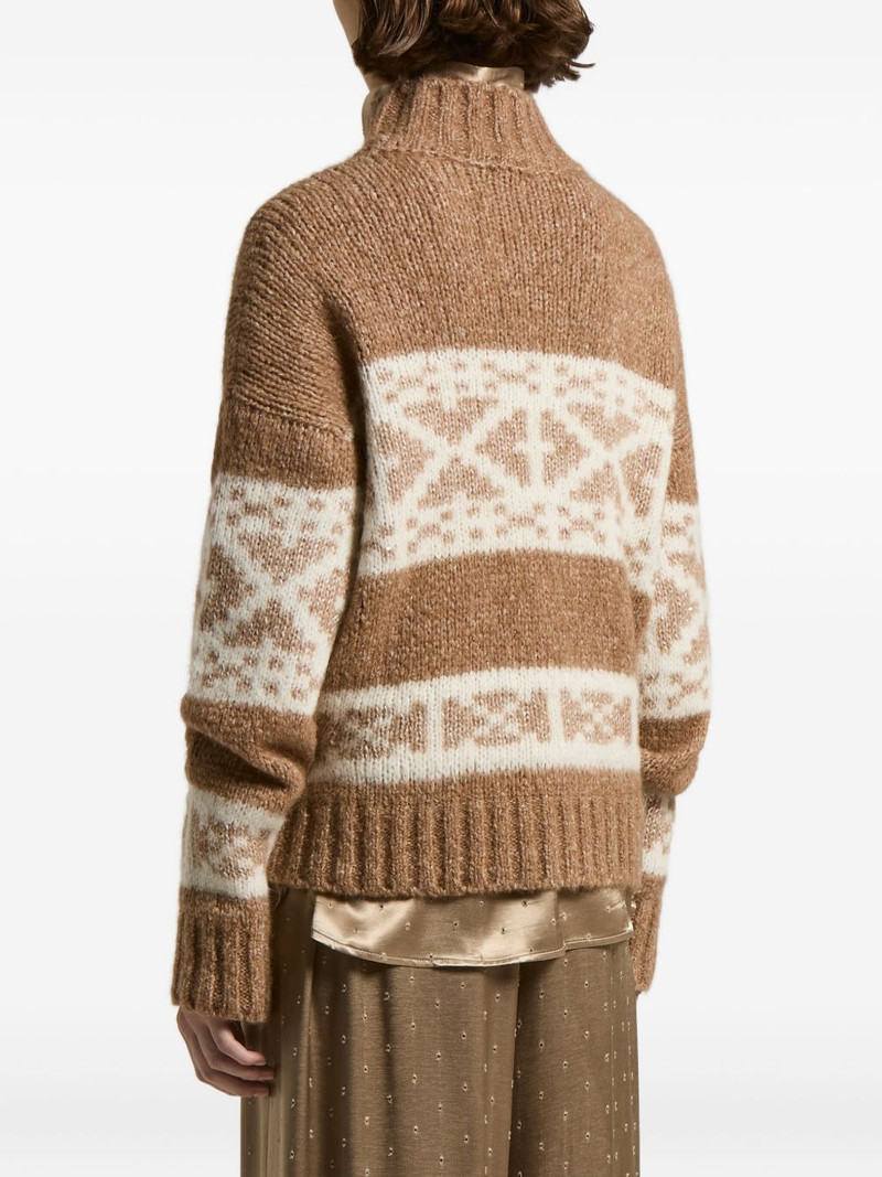 fairisle-pattern high-neck sweater 4