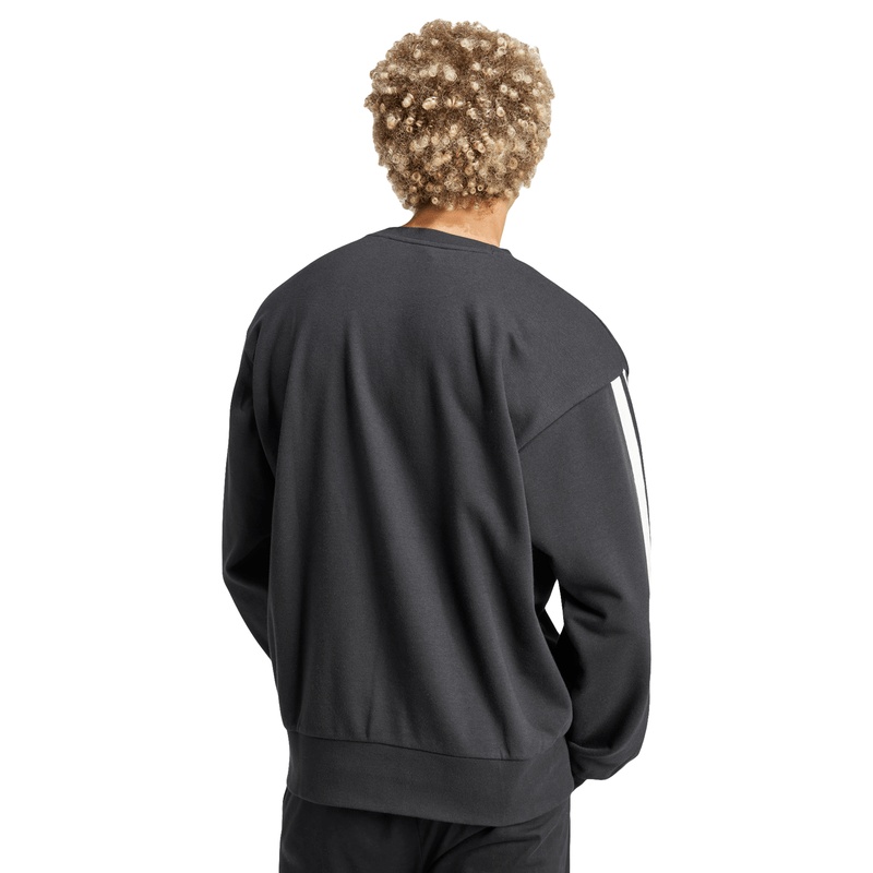 adidas Essentials 3-Stripes French Terry Sweatshirt 'Black' JE6372 - 2